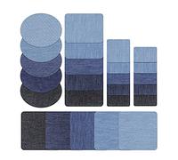 JZK Lot de 25 écussons thermocollants pour réparation de tissus, jeans, vestes, écharpes, sacs