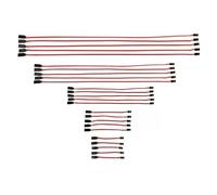 JZK Lot de 25 rallonges de servo RC mâles vers femelles, 10 cm, 15 cm, 30 cm, 50 cm, 60 cm, 30 cœurs, pour avion télécommandé, avion télécommandé