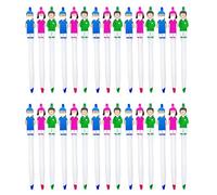 JZK Lot de 30 stylos à bille rétractables à encre noire pour infirmières, médecins, stylos infirmiers, dessins animés, cadeau de remerciement unique pour étudiant en médecine, infirmière, mentor,