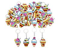JZK Lot de 32 porte-clés Sundae Ice Cream pour événements sociaux, bonbons