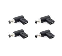 JZK Lot de 4 adaptateurs USB de type C femelle vers mâle CC 5,5 x 2,1 mm, connecteur USB C coudé à 90 degrés vers prise jack 5,5 x 2,1 mm CC pour routeur, lumière LED, appareil photo