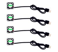 JZK Lot de 4 mini ventilateurs USB 25 x 25 x 7 mm CC 5 V 25 mm 9800 tr/min 0,1 A 2507 Roulement coulissant 2507 Petit ventilateur CC sans balais 2,5 cm pour carte de développement, carte graphique