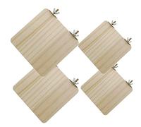 JZK Lot de 4 planches à ressorts rectangulaires en bois pour hamster, chinchilla souris, rat et petit animal de compagnie