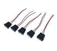 JZK Lot de 5 connecteurs USB Femelles à 2 Fils avec Boucle à rainure à Pression - 3 A, Configuration à 2 Broches