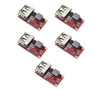 JZK Lot de 5 modules USB abaisseurs DC-DC 6-24 V 24 V 12 V vers 5 V 3 A, efficacité 97,5 % pour chargeur de téléphone portable