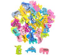 JZK Lot de 50 taille-crayons fantaisie en forme d'animal de dessin animé pour enfants, cadeaux d'anniversaire, cadeaux de remerciement, prix pour filles et garçons