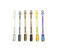 JZK Lot de 6 mini cuillères à priser miniatures pour poudre petite cuillère en métal pour épices, petites cuillères à herbes, petit pendentif cuillère pour porte-clés/collier DIY