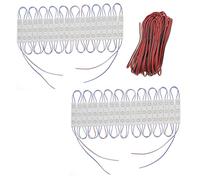 JZK Lumières LED Blanches 120 Pièces 12 V avec Pastilles Adhésives pour Voiture/Van/Panneau Publicitaire/Boîte à Lumière, Éclairage Intérieur, Kit de Plafonniers