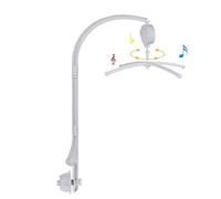 JZK Mobile musical pour bébé avec boîte à musique remontable et jouets rotatifs, convient aux barreaux jusqu'à 5 cm, parfait pour les nourrissons