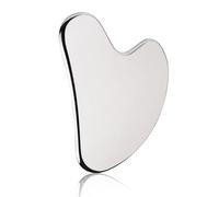 JZK Outil de Gua Sha Facial en Acier Inoxydable, Grattoir de Massage Métallique en Forme de Cœur pour le Contourage du Visage, le Drainage Lymphatique et le Soulagement Musculaire du Corps