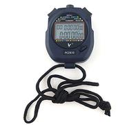 JZK Professionnel chronomètre Sport numérique minuteur, 2 Lignes 10 mémoire, Compte à rebours, Alarme, Batterie + Cordon, PC2810