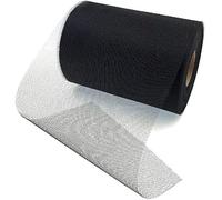 JZK Rouleau de tulle noir de 15,2 cm x 91,4 m pour jupe de table de fête, décoration de voiture de mariage, nœud de chaise