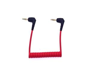 JZK SC2 3.5 mm TRS vers TRS microphone câble, cordon audio spiralé coudé à droite 3.5 mm pour Rode VideoMicro, caméra, enregistreur