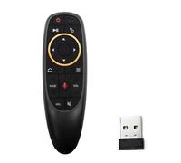 JZK Télécommande vocale G10S Air Mouse, télécommande PC 4-en-1 sans Fil RF 2,4 GHz avec Gyroscope 6 Axes et Apprentissage IR, pour Android TV Box, Smart TV, pour Windows PC, projecteur