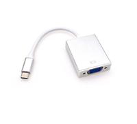 JZK USB C vers VGA Adaptateur, Thunderbolt 3/4 USB 3.1 Type-C mâle vers VGA Femelle connecteur Adaptateur pour MacBook Pro, pour iPhone 16/15 Pro/Max, pour iPad Pro, pour Lenovo, projecteur