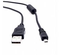 JZK USB chargement et transfert données photo câble, 1m USB A mâle vers mini B plat 8 broches, pour Panasonic Lumix DMC-TZ61, TZ40, TZ70, TZ20, TZ22, TZ35