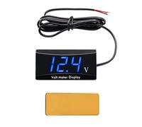JZK Voltmètre 12V 12 Volts tmètre LED de moto auto bateau DC 12 V étanche avec affichage LED bleu, moniteur tension de moto, affichage tension de moto, jauge voltmètre voiture numérique