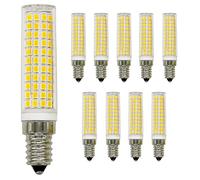 JZlamp BA15D E11 E12 E14 Dimmable LED Lumières Mini 136 LED Céramique Ampoules De Maïs 15W Remplacer 150W Lampes Halogène 220V pour Lustre À La Maison (10pcs),Warm White,E14