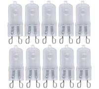 JZLBBC 10PCS Lentille Givrée Ampoule Halogène G9 40W AC 220-240V G9 60 Watt Lampe Halogène 2 Broches Ampoule Dimmable Blanc Chaud 20W