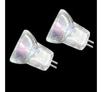 JZLBBC 2 pièces MR8 6V 5W 10W 20W Lampe halogène basse tension MR8 Ampoule halogène paysageres 2700k Blanc chaud 35W