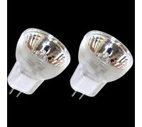 JZLBBC 2PCS Mini Projecteur 6V 5W MR8 Lampe halogène MR8 12V 5W Ampoule réflectrice halogène Blanc chaud 2700k dimmable 6V 10W