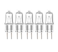 JZLBBC 5PCS G6.35 Ampoules halogènes 220V 75W Mini Ampoule de projecteur 2 broches lampe capsule transparente GY6.35 50W 230V 100W Blanc chaud 150W
