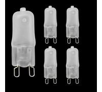 JZLBBC 5PCS G9 220V 25W Ampoules Perles Insérées Lentille Givrée Ampoule Halogène G9 40W AC 220-240V Capsule Lampe 2 Base de Broche Blanc Chaud 40W