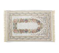 JZLEJC 43x28 Pouces Motif de Fleurs Tapis de prière Musulman Non glissée, Tapis Islamique Chenille Lavable à la Machine avec Gland, Portable
