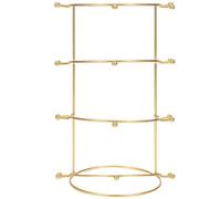 JZLEJC Support de bandeau, affichage de la couronne dorée 7x11 pouces à 4 niveaux, porte-tiara en métal lisse non nucléaire pour filles, vanité des femmes, commode