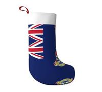 JZMTY Chaussette de Noël en peluche avec drapeau des îles Caïmans pour accrocher sur cheminée, cheminée, sapin de Noël