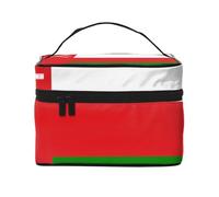 JZMTY Trousse de maquillage spacieuse avec imprimé drapeau d'Oman - Légère pour le travail, les voyages et la salle de sport