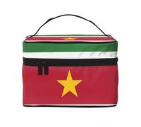 JZMTY Trousse de maquillage spacieuse avec imprimé drapeau du Suriname - Légère pour le travail, les voyages et la salle de sport