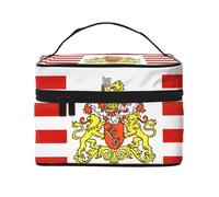JZMTY Trousse de maquillage spacieuse avec imprimé drapeau unique du Sénat de Brême - Légère pour le travail, les voyages et la salle de sport