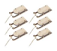 Jzoowar 20 PièCes Miniature en Bois Luge en Bois Ornement de Table Arbre Ornements TraîNeaux Mini Craftssanta DéCor Rustique Suspendu NoëL