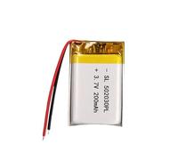 Jzoowar Batterie Rechargeable Lipo Polymère 200 MAh 502030 pour Casques Bluetooth, Machines à Chanter, Enregistreurs de Voiture et Appareils Électroniques