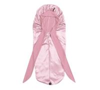Jzoowar Bonnet pour Femme, Chapeau de Couchage, Longue Queue Tressée, Cheveux de Nuit, Bonnet de Douche, pour Sauna, Bonnet de Bain Rose