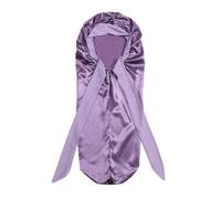 Jzoowar Bonnet pour Femme, Chapeau de Couchage, Longue Queue Tressée, Cheveux de Nuit, Bonnet de Douche, pour Sauna, Bonnet de Bain, Violet Fumé