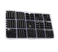 Jzoowar Lot de 550 entretoises rondes de sortie électrique en nylon noir pour interrupteur à vis et réceptacles pour vis M3/