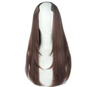 Jzoowar Marron Foncé Synthétique Femmes Cheveux Longs Cheveux Extra Longs Perruques Synthétiques Extensions en Couches Tête Augmenter les Cheveux