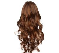 Jzoowar Perruque de Européen et Américain avec Raie Centrale, Cheveux Longs Bouclés, Cheveux Ondulés Intranet pour Femmes, Perruque en Fibre Chimique