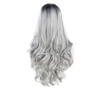 Jzoowar Perruques Complètes Naturelles Cheveux Longs Ondulés Perruque Ombrée Synthétique Résistante à la Chaleur pour Femmes et Filles Costume de Fête Cosplay
