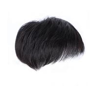 Jzoowar Perruques Courtes Noires Naturelles pour, Perruque Droite, Toupet à Clipser, Cheveux pour, Perruques Du Haut de la Tête, Perruques de Remplacement (B)