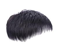 Jzoowar Perruques Courtes Noires Naturelles pour, Perruque Droite, Toupet à Clipser, Cheveux pour, Perruques Du Haut de la Tête, Perruques de Remplacement (A)