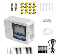 Jzoowar Pompe intelligente à double pompe : arrosage à charge solaire pour jardin avec tubes/becs/tees de 10 m pour fleurs de plantes en pot