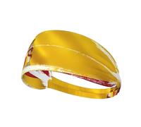 JZQZH Bandeau Sport Drapeau Espagne Hautement Élastique Respirant Léger et Durable pour Course Fitness Yoga Cyclisme