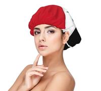 JZQZH Bonnet de nuit multifonctionnel avec drapeau de la République arabe syrienne imprimé avec une grande élasticité pour plus de confort et protection des cheveux Noir