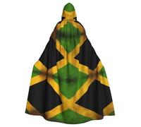 JZQZH Cape à capuche avec drapeau jamaïcain pour Halloween, bal masqué, carnaval et fête à thème