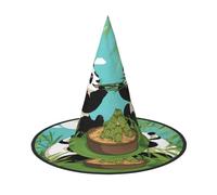 JZQZH Deux adorables grands pandas Halloween sorcière chapeau 1 confortable et durable accessoires de fête tendance et personnalisés
