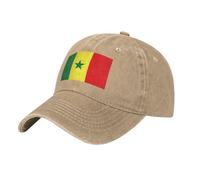 JZQZH Drapeau du Sénégal Casquette de baseball en denim pour adulte Noir Confortable Respirant Léger pour un usage quotidien, Naturel, taille unique
