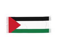 JZQZH Écharpe à franges pour femme, 190 x 68,6 cm, châle souple pliable avec drapeau de l'État de Palestine pour la chaleur d'automne et d'hiver